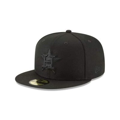 Sapca New Era Houston Astros MLB Blackout Basic 59FIFTY Fitted - Negrii